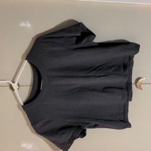 Madewell black cropped tee